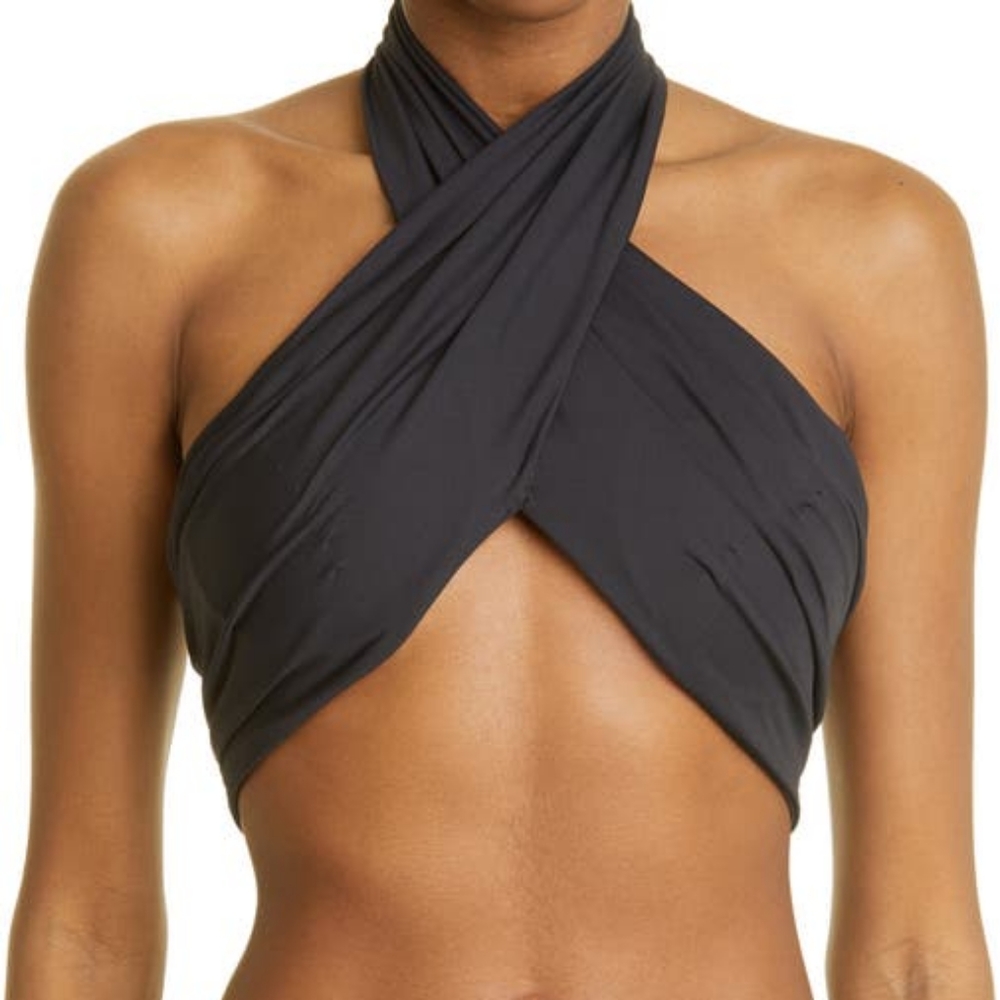 Crossover Halter neck Swimsuit LAQUAN SMITH